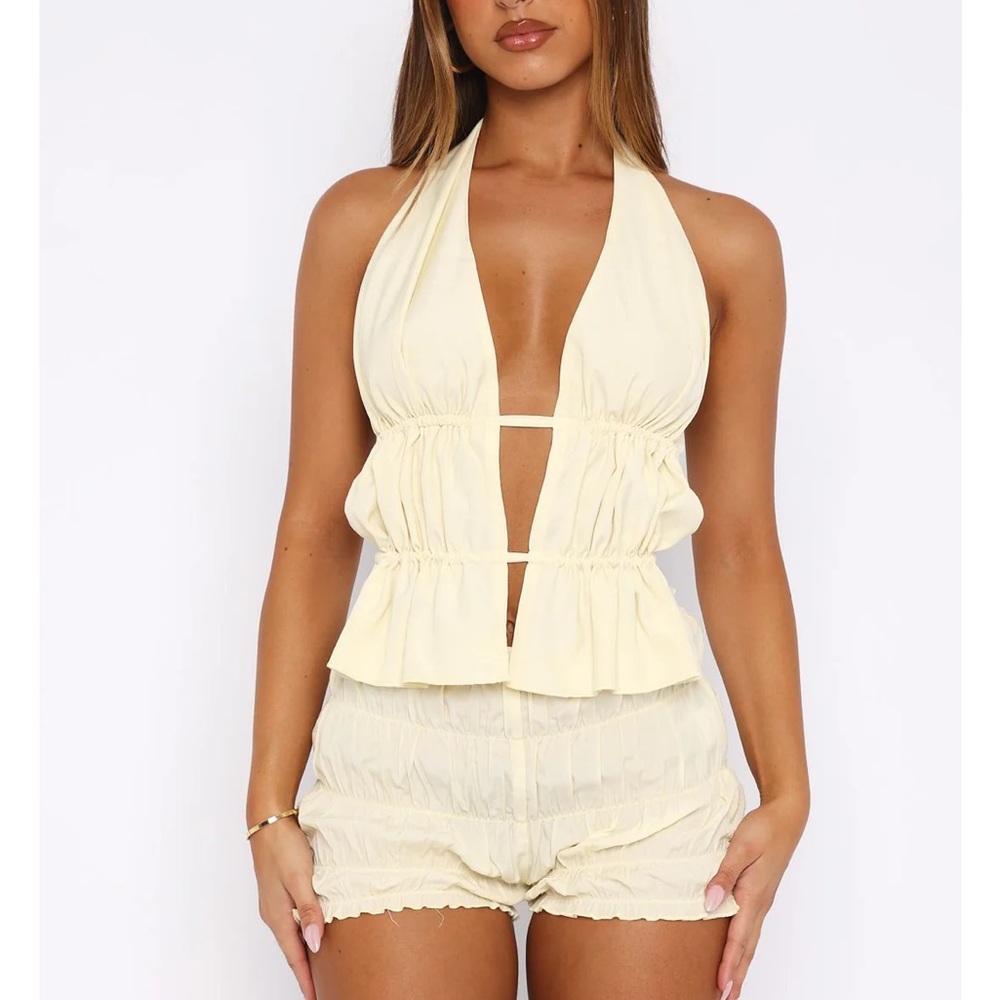 White Fox Boutique Cream Shorts